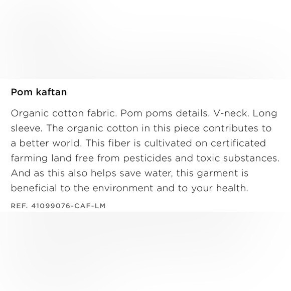 Mango Commited Pom Pom Kaftan Poncho - Picture 5 of 8